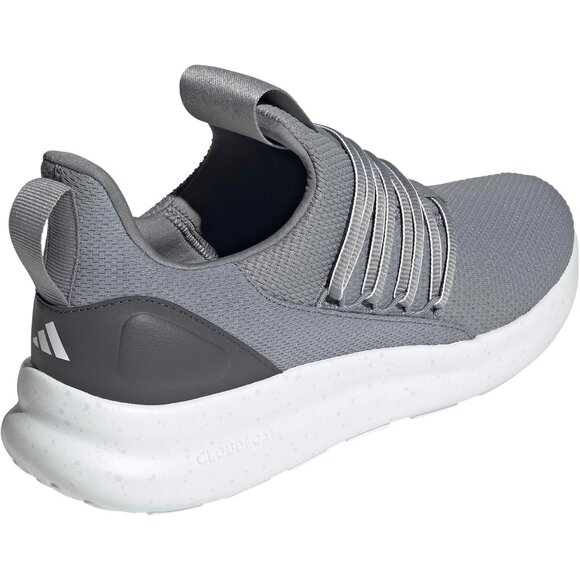 ⚡Adidas Mens Grey/White/Grey Imported Rubber Lite Racer Adapt Pull-On Shoes - Picture 3 of 7
